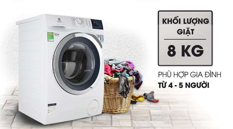 Máy giặt Electrolux 8Kg lồng ngang Inverter EWF8024D3WB Máy giặt Electrolux 8Kg lồng ngang Inverter EWF8024D3WB